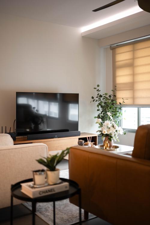 Contemporary Living Room at Serenity in Beige
