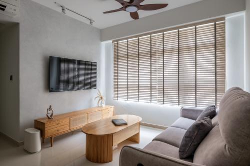 Scandinavian Living Room at 330A Anchorvale Street