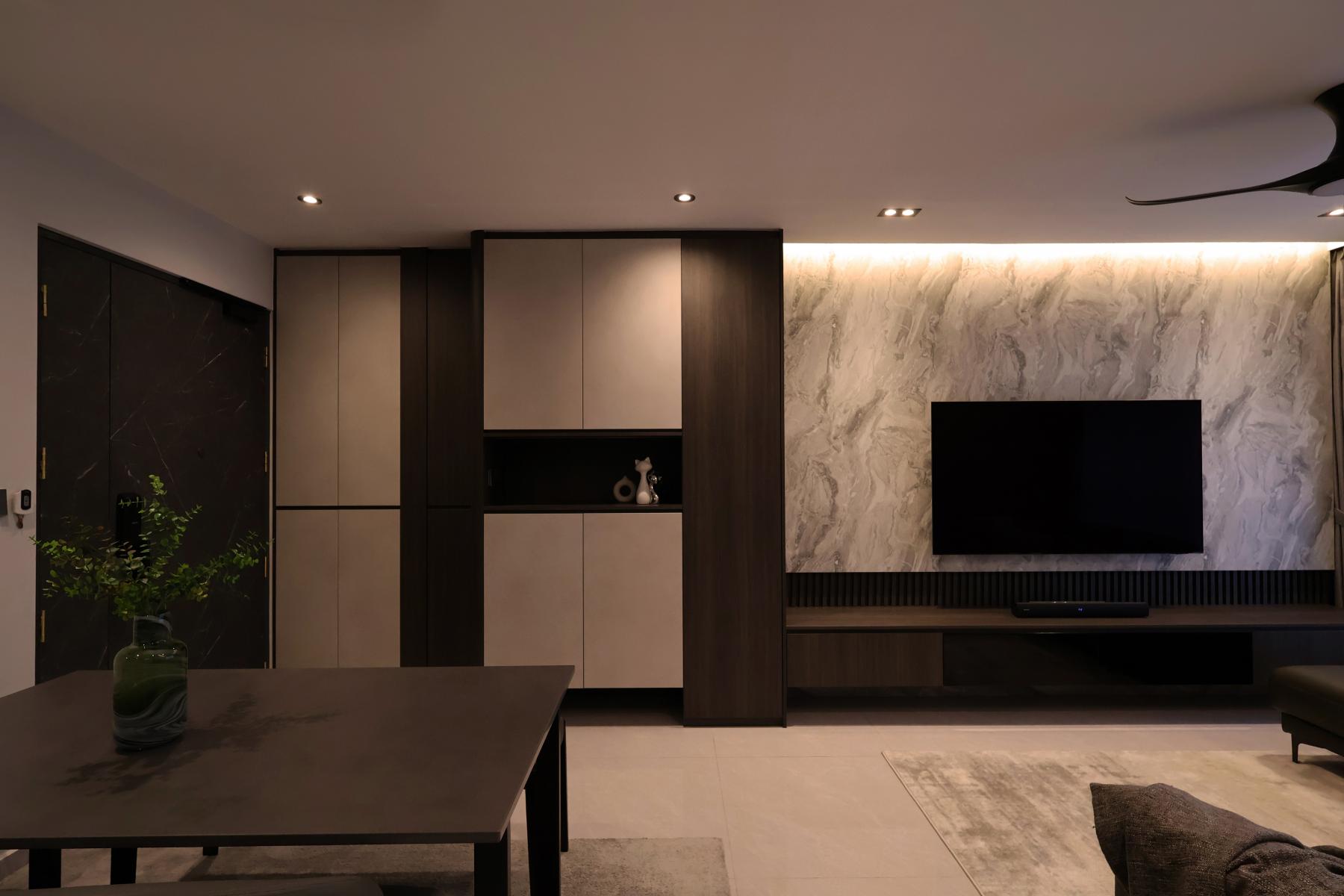 Modern Living Room with Sofa and TV