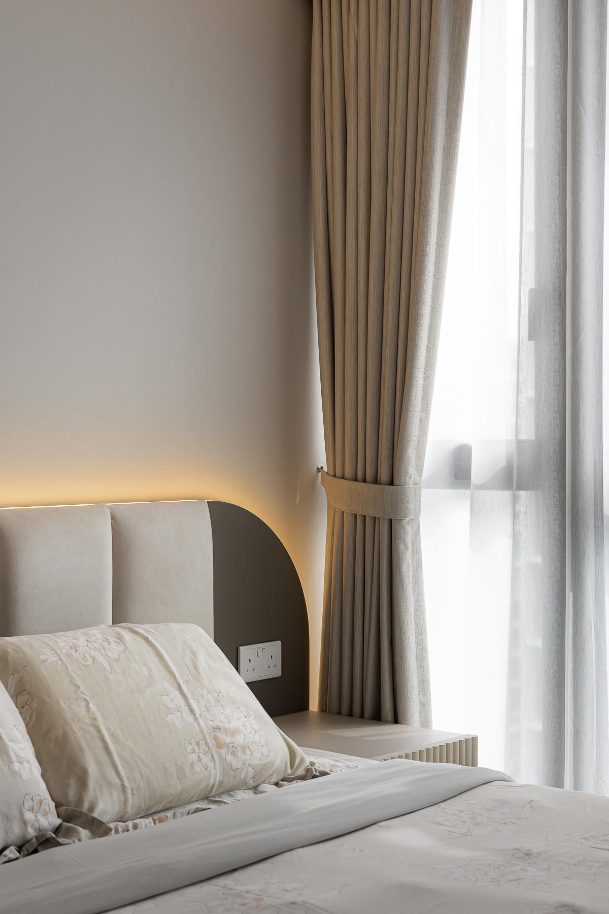 Modern Bedroom with Platform Bed and Bedroom Dresser