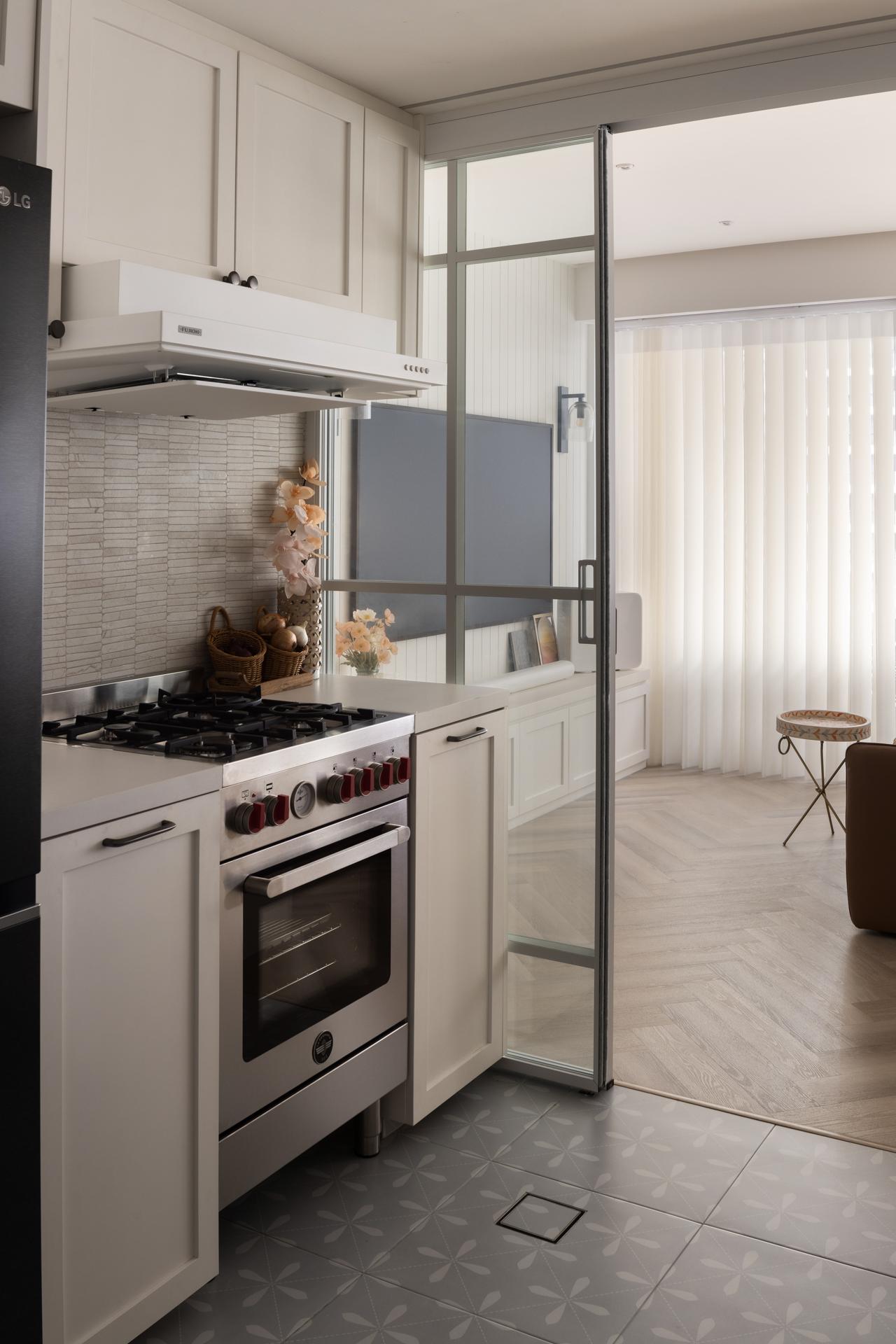 Modern Kitchen with Countertop and Cupboard