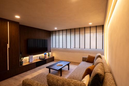 Contemporary Living Room at 311, Ubi Ave 1