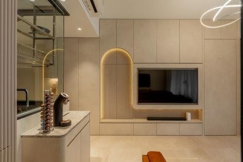 Modern Living Room at Fyve Derbyshire