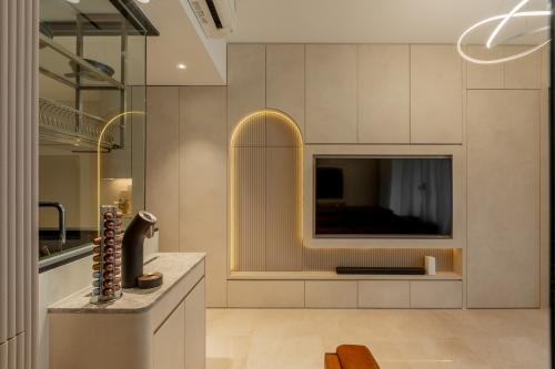 Modern Living Room at Fyve Derbyshire