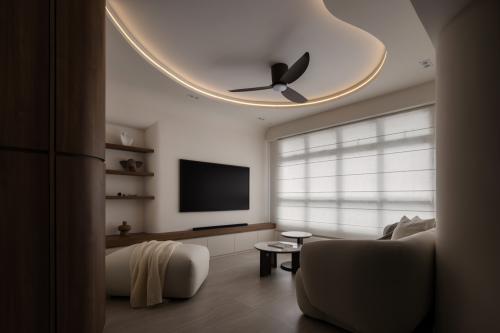 Minimalist Living Room at Boon Lay Drive