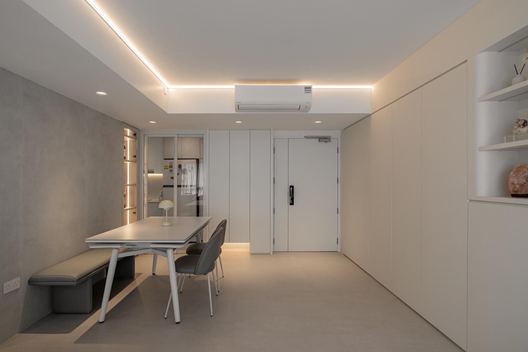 Modern Living Room with Settee and Drop Ceiling