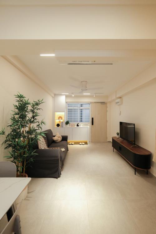 Scandinavian Living Room at 128 Bukit Merah View