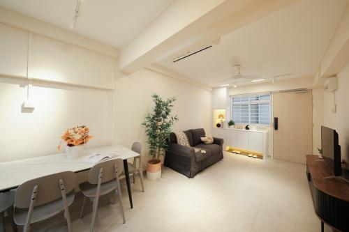 Scandinavian Living Room at 128 Bukit Merah View