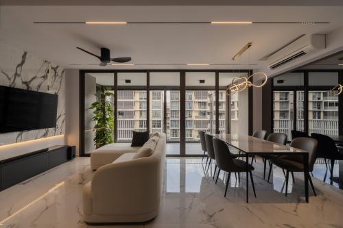 Modern Living Room at Luxe Abode