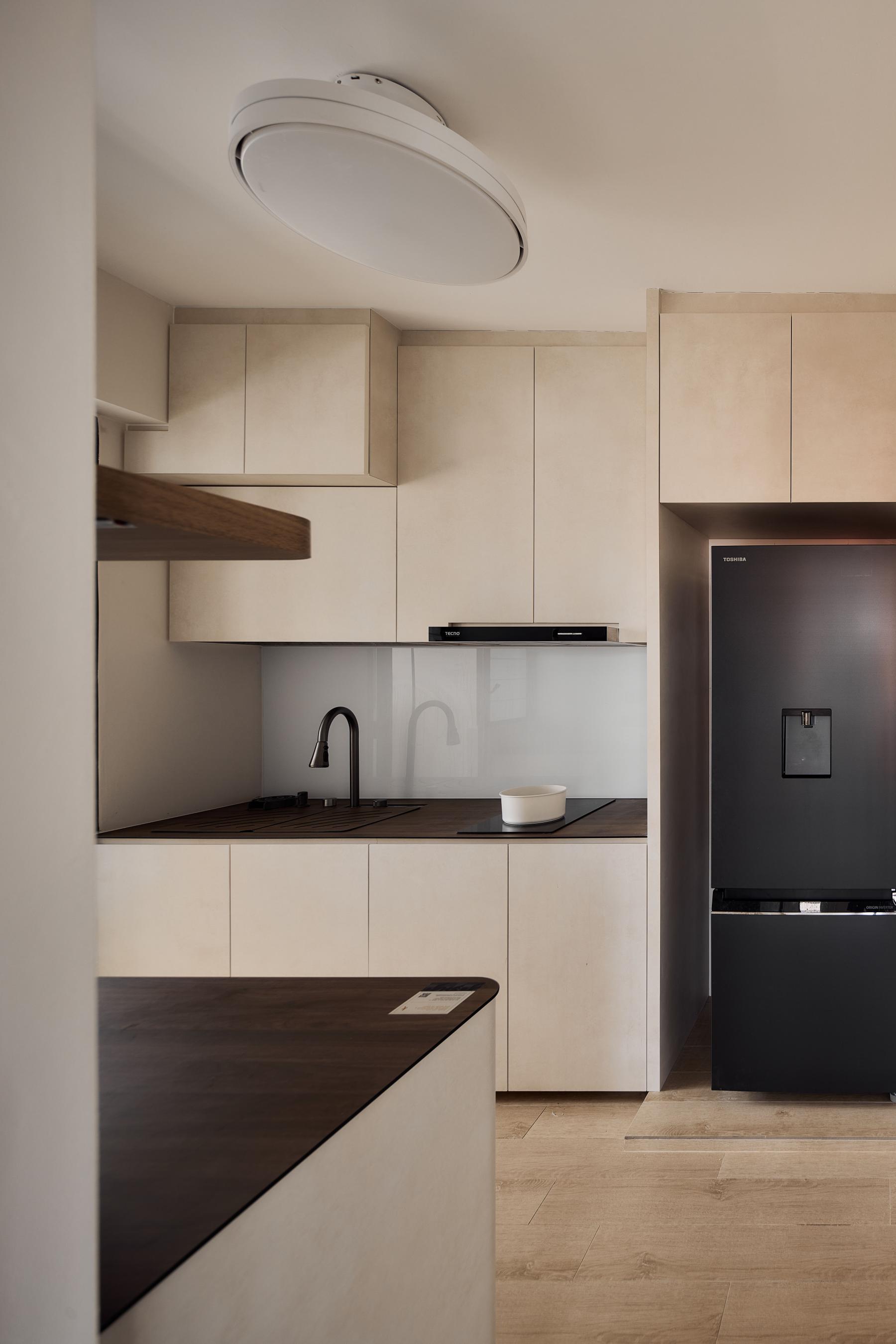 Minimalist Kitchen with Countertop and Kitchen Accessories