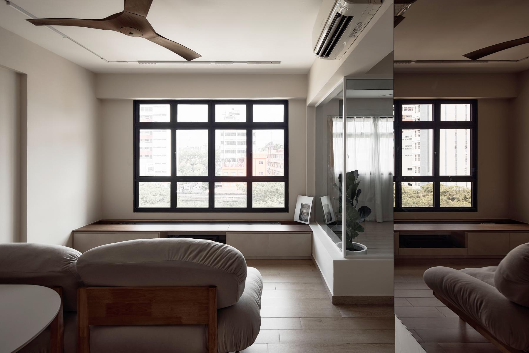 Minimalist Living Room with TV Console and TV