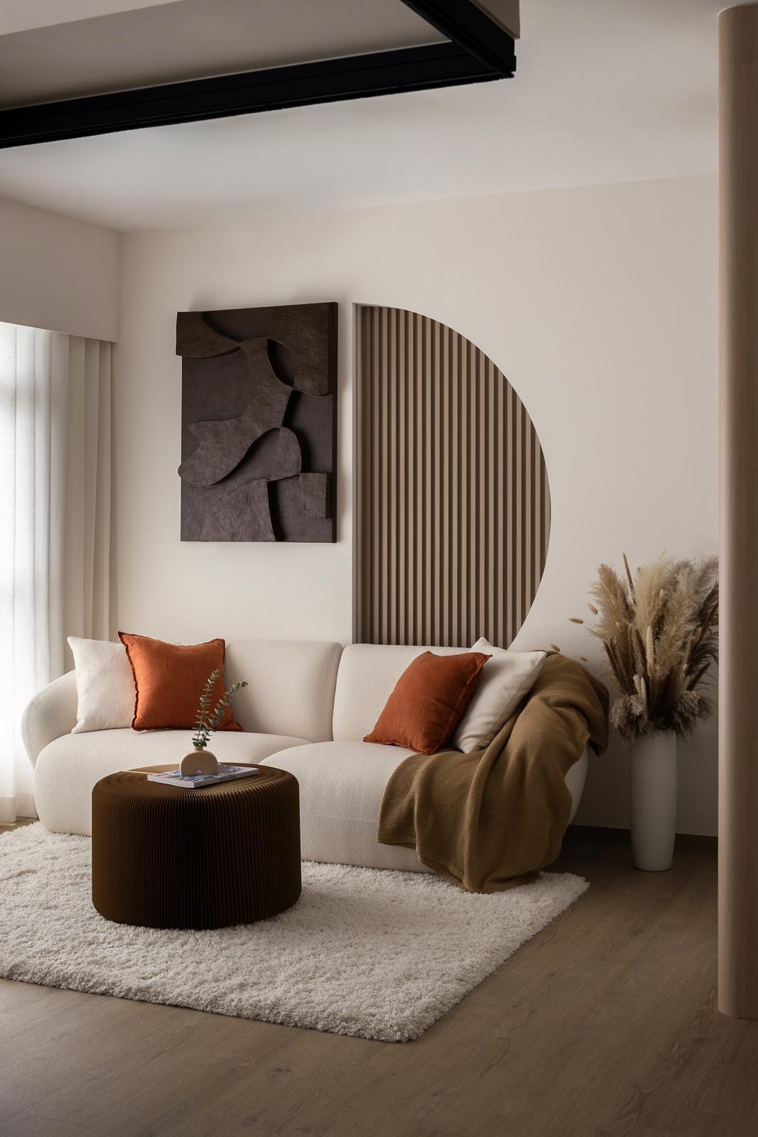 Scandinavian Living Room with Vinyl Flooring and Wood Flooring