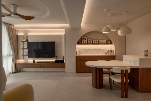 Modern Living Room at 22 changi rise
