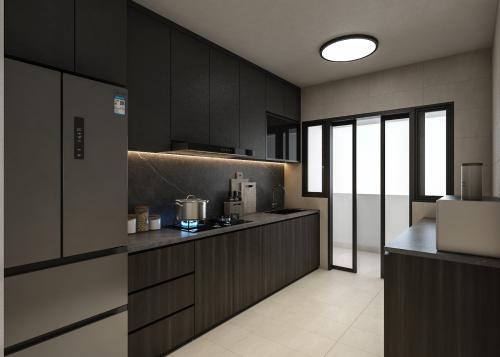 Modern Kitchen at Dark luxury
