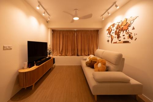 Contemporary Living Room at 420 Clementi