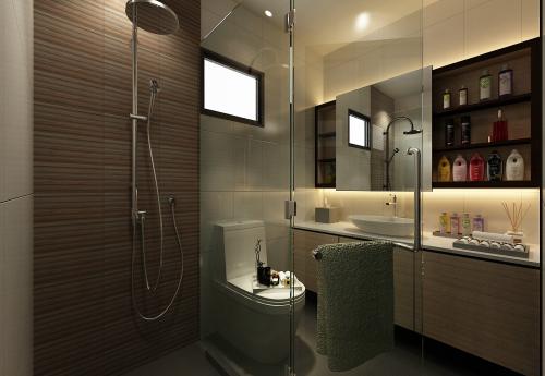 Modern Bathroom at Punggol Drive