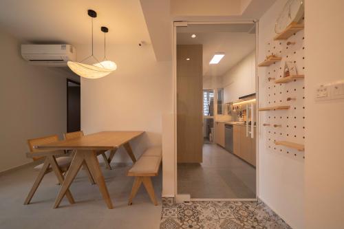 Minimalist Dining Room at Towner Crest