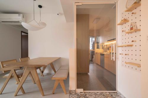 Minimalist Dining Room at Towner Crest