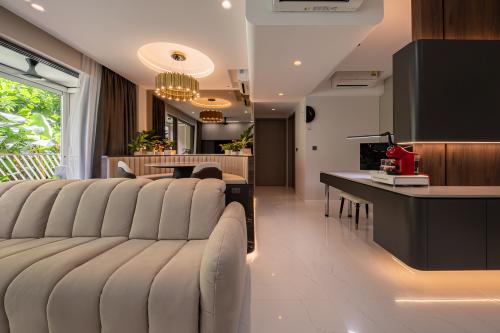 Contemporary Living Room at New 3 Bedroom EC @ Ola Sengkang