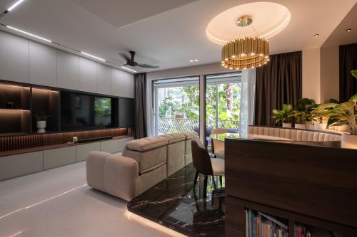 Contemporary Living Room at New 3 Bedroom EC @ Ola Sengkang