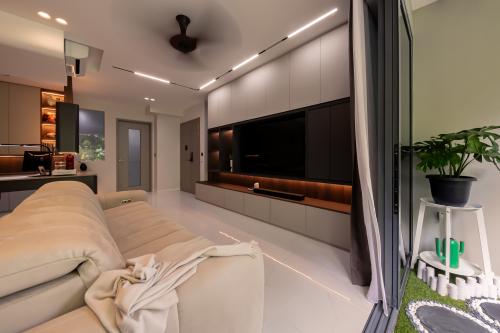Contemporary Living Room at New 3 Bedroom EC @ Ola Sengkang