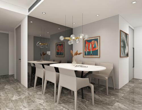 Contemporary Dining Room at Rivere