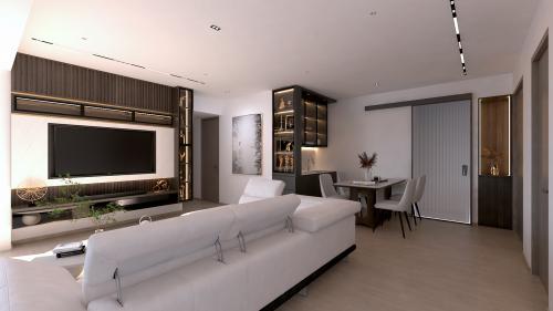 Contemporary Living Room at Parc Esta