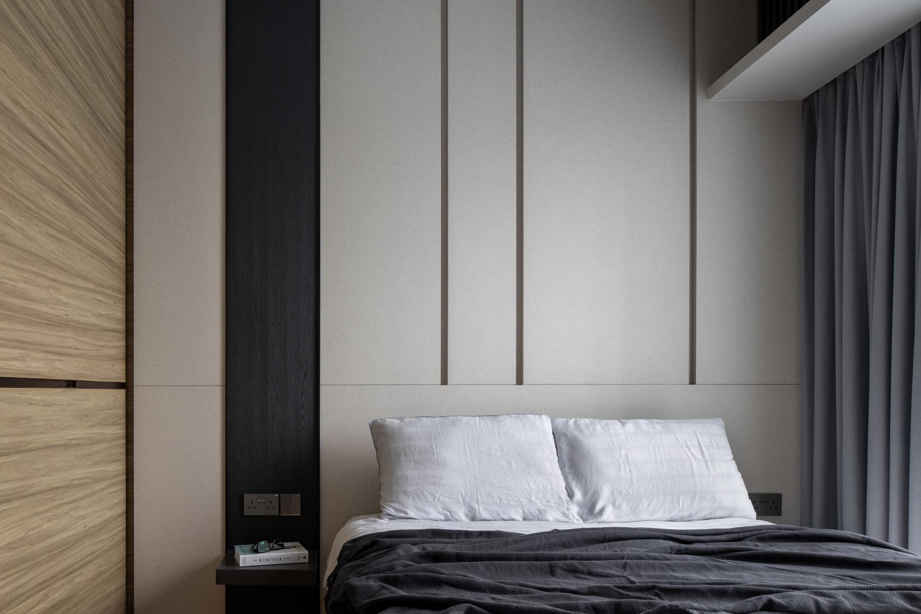 Contemporary Bedroom with Cove Lighting and Drop Ceiling