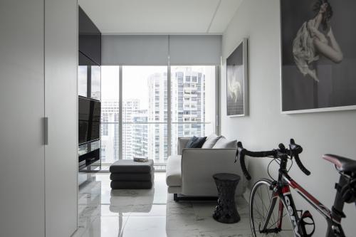 Modern Living Room at One Amber