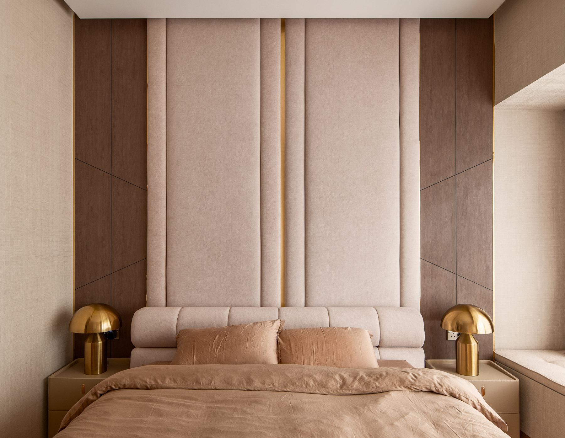 Contemporary Bedroom with Platform Bed and Bedside Table