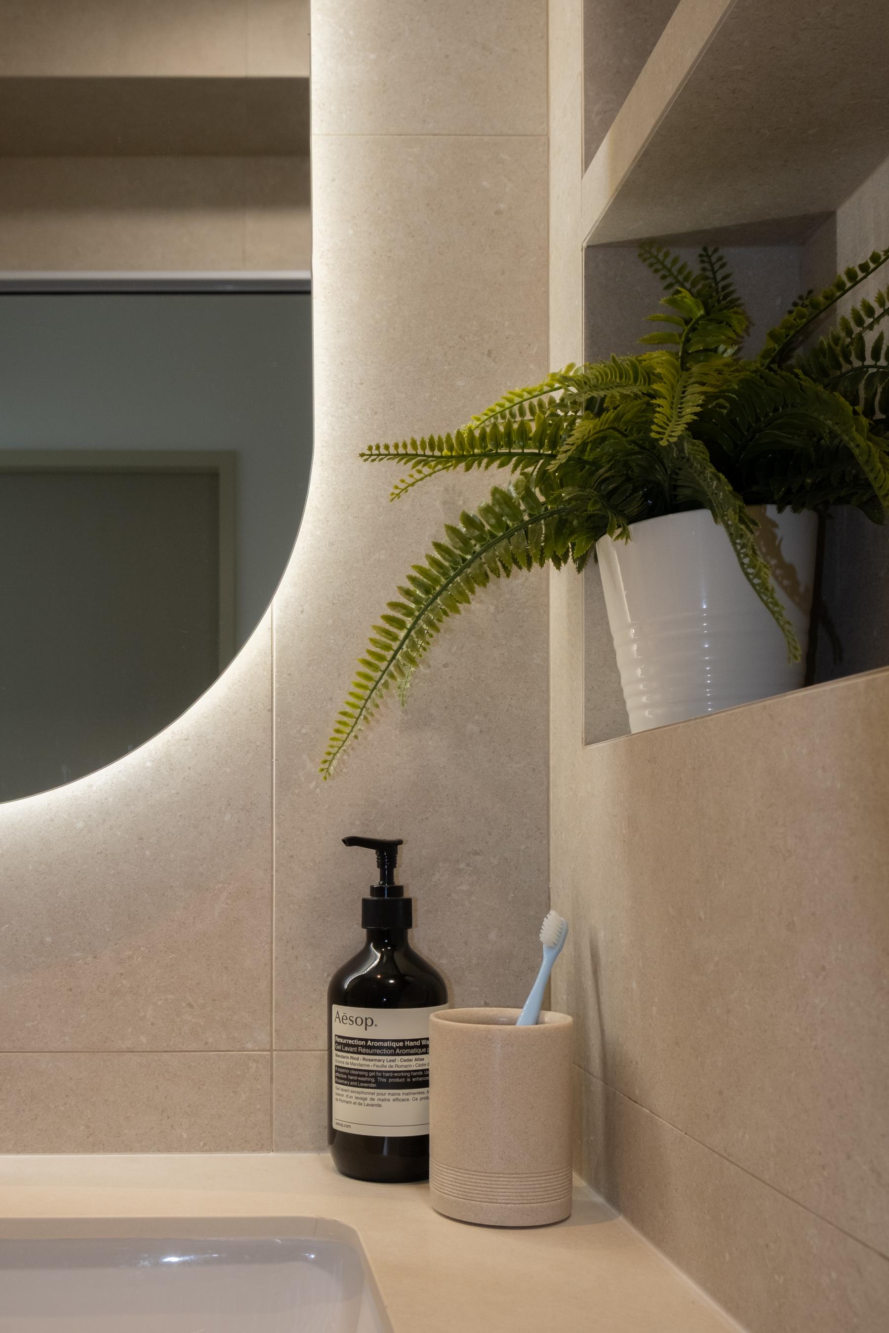 Modern Bathroom with Mirror and Bathroom Mirrors