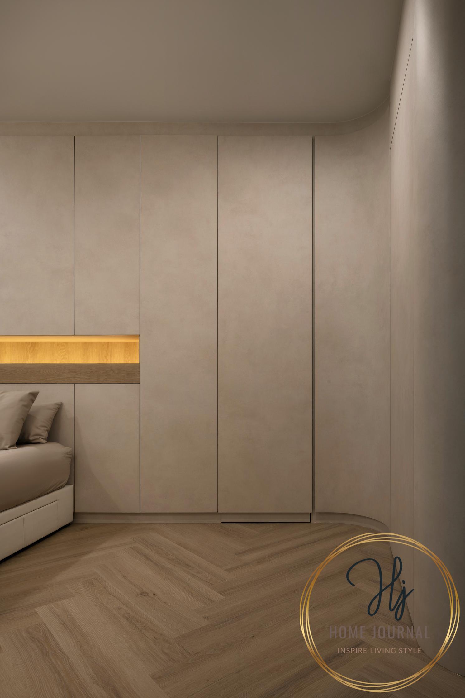 Scandinavian Walk-in Wardrobe with Mirror and Wardrobe