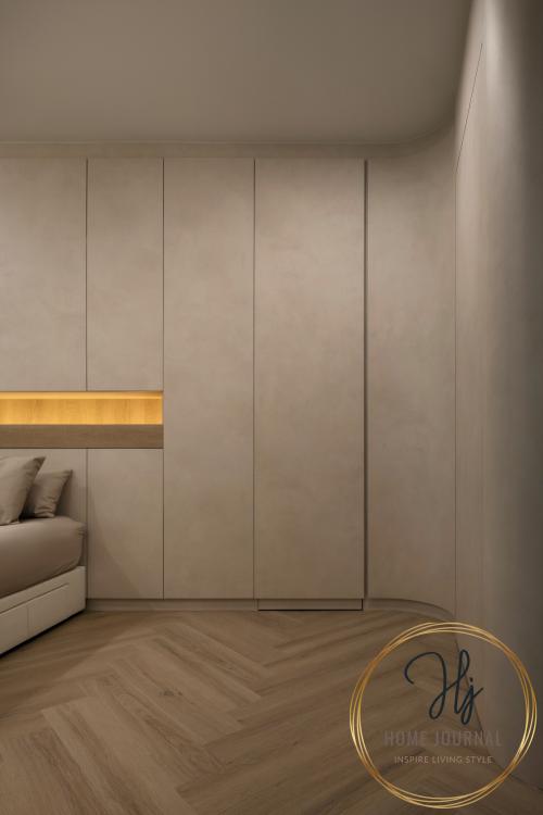 Scandinavian Walk-in Wardrobe at Penthouse@Riverparc