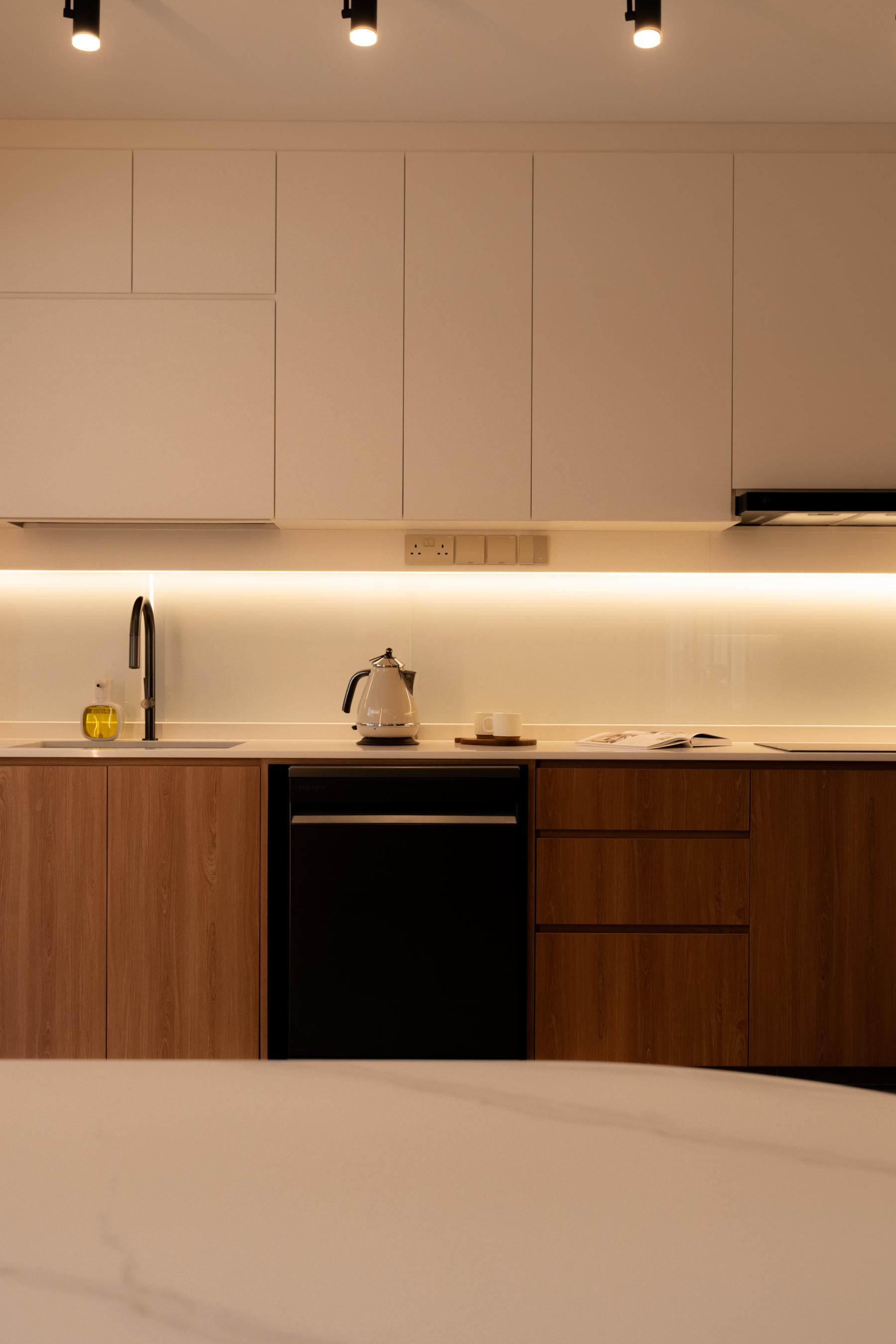 Scandinavian Kitchen with Open Kitchen and Kitchen Cabinets