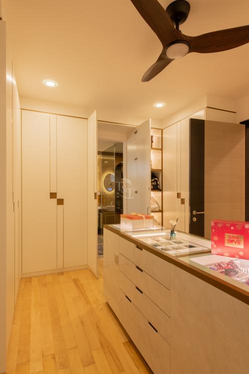 Modern Walk-in Wardrobe at Katong