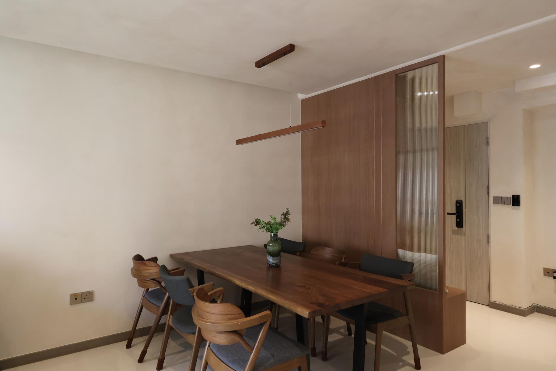 Modern Dining Room with Downlights and Dining Table