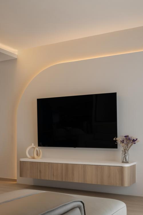 Minimalist Living Room at 201D Compassvale Resale HDB