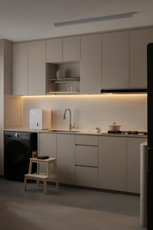 Minimalist Kitchen at 201D Compassvale Resale HDB