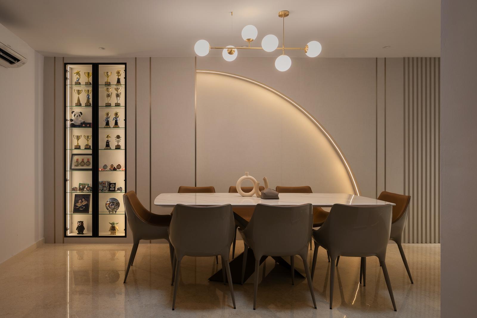 Modern Dining Room with Dining Table and Dining Chairs