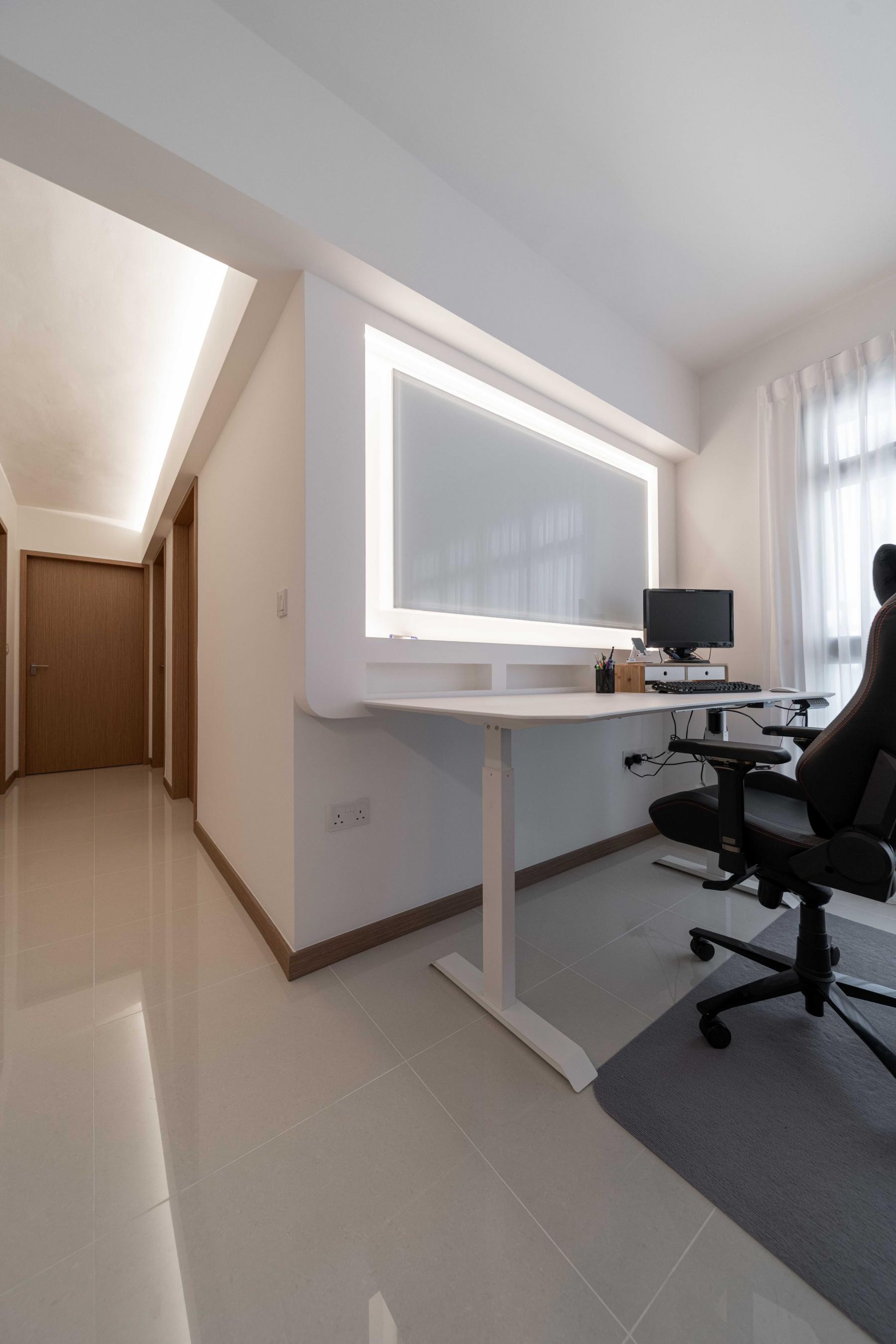 Minimalist Home Office with Computer Table and Office Chair