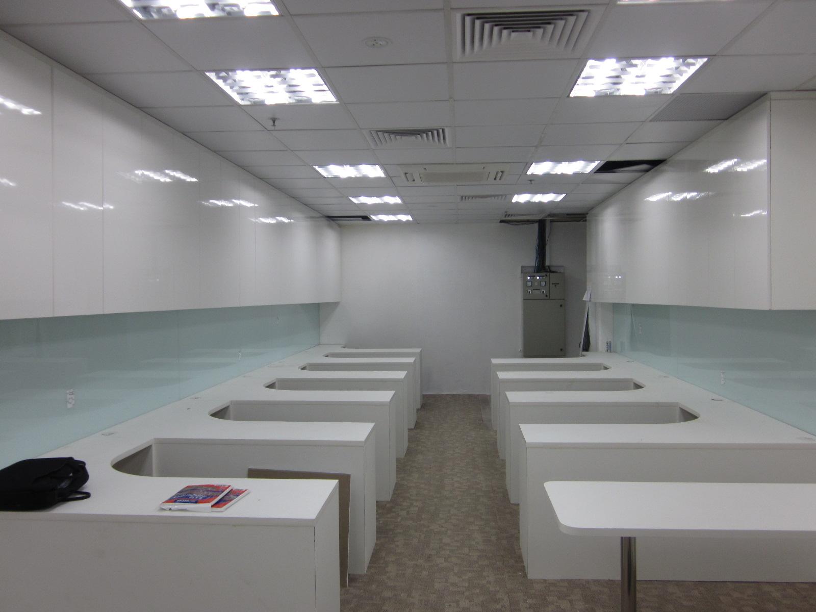 Asian Home Office with Desk and Desk Chairs