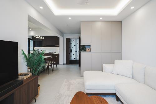 Scandinavian Living Room at West Coast Road