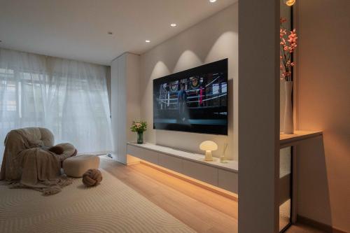 Minimalist Living Room at Anchorvale Grove