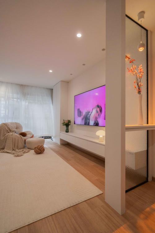 Minimalist Living Room at Anchorvale Grove