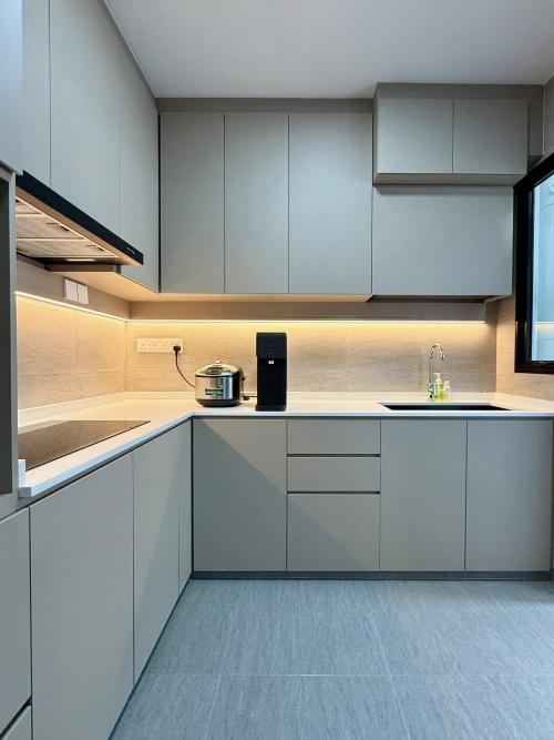 Minimalist Kitchen at BTO 4 Room at New Punggol Road