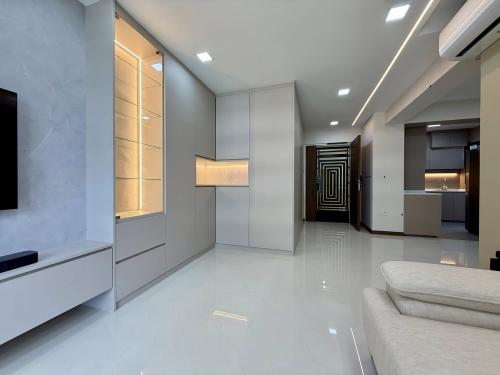 Minimalist Living Room at BTO 4 Room at New Punggol Road
