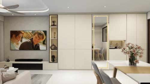 Contemporary Living Room at 4rooom