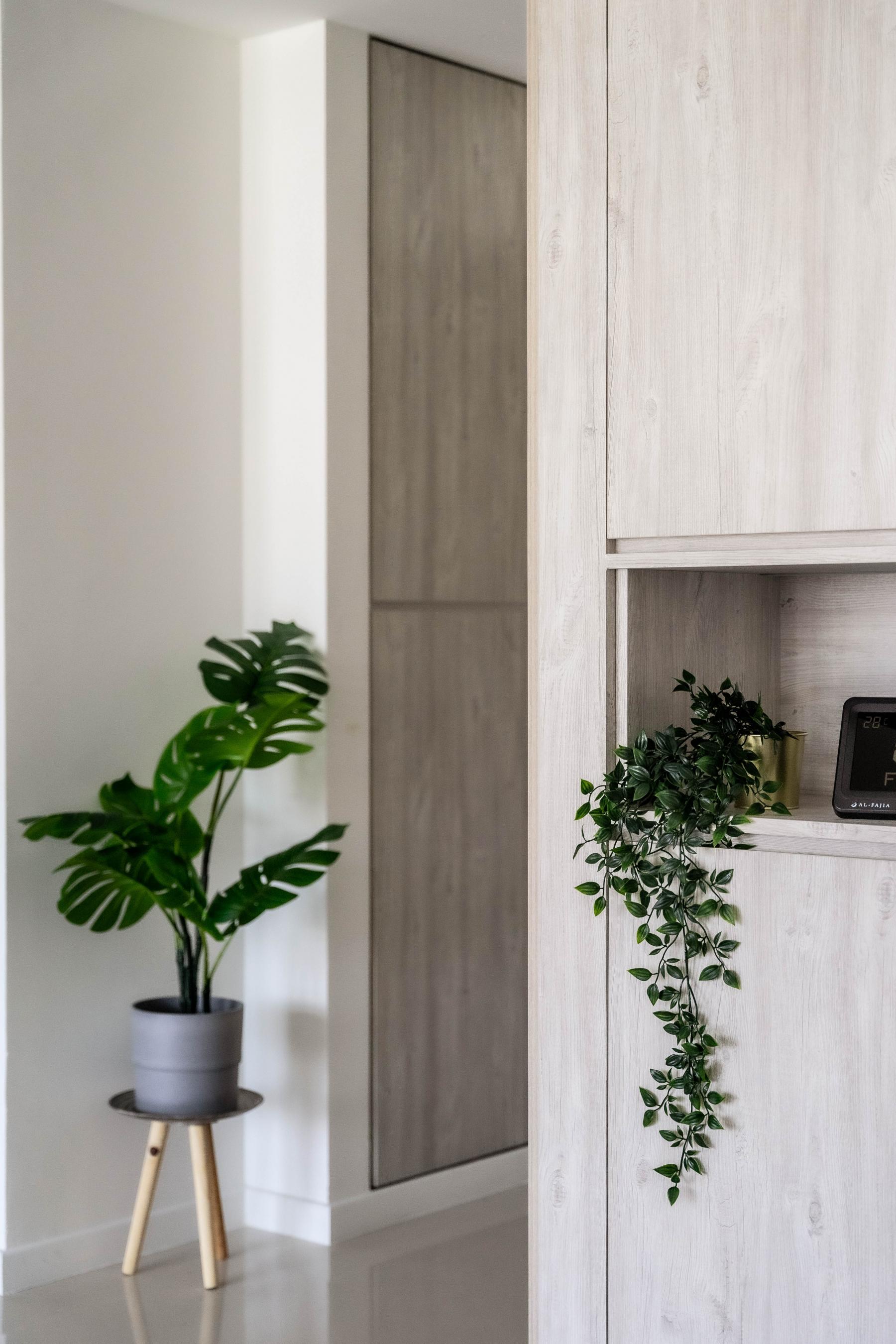 Asian Foyer with Artwork and Console Table