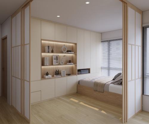 Asian Bedroom at Bishan 4room