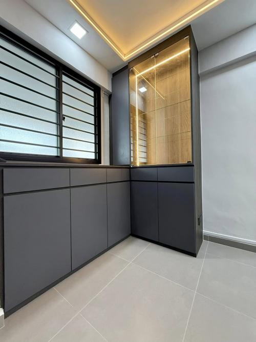 Modern Living Room at HDB 3 Room Resale at West Coast Drive